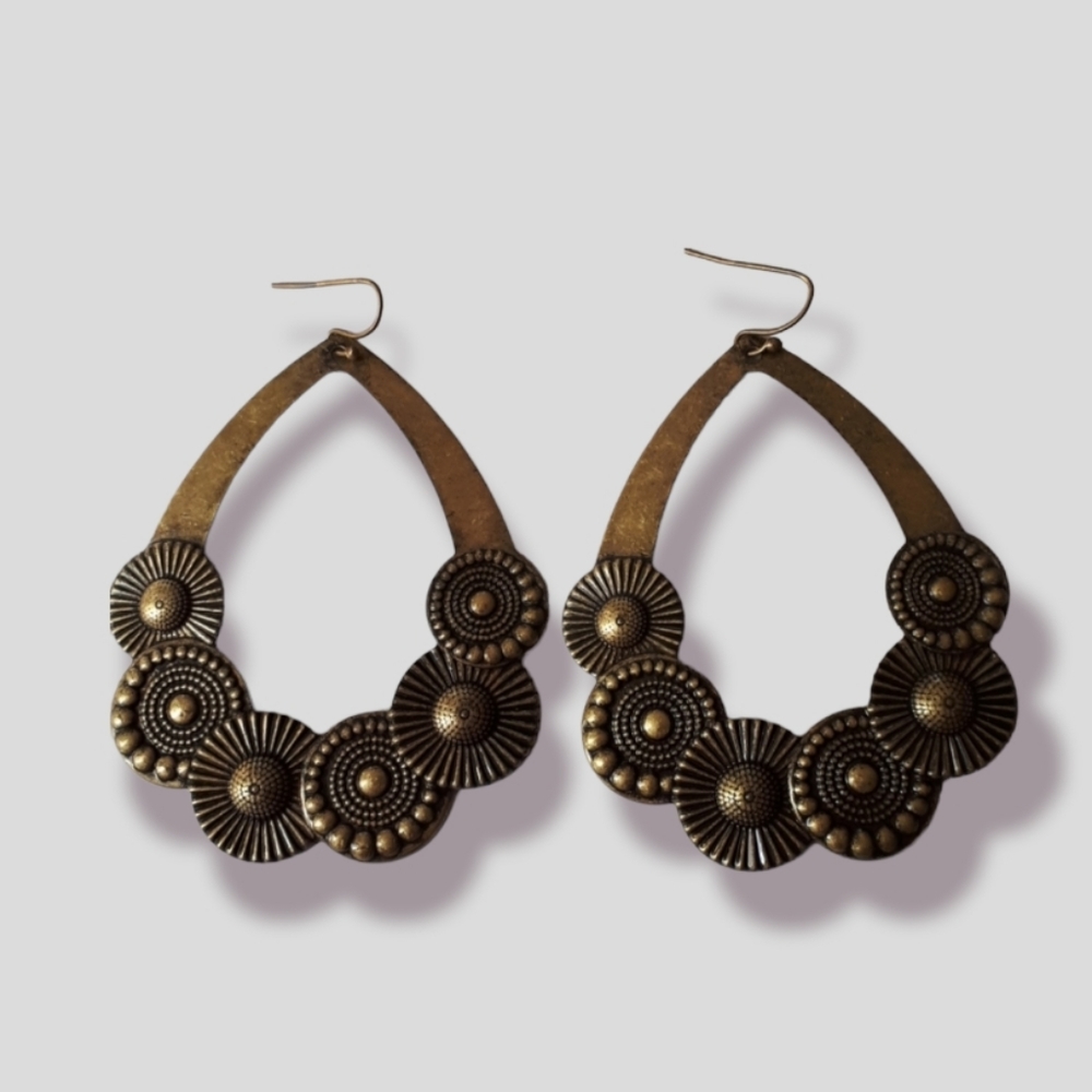 Dark gold earrings
